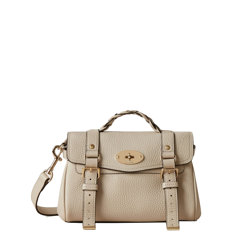 Mulberry Mini Alexa Chalk Heavy Grain